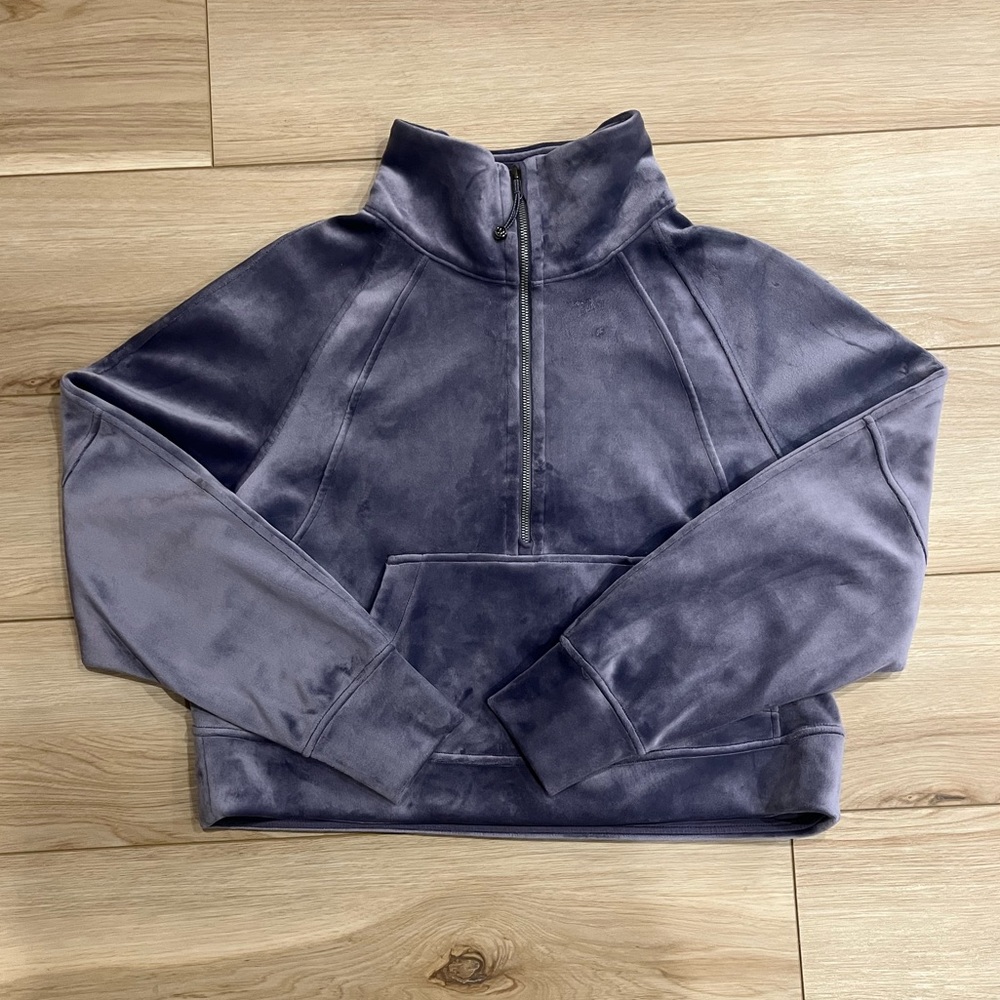 Lululemon Scuba Oversized Half Zip Velvet Sweatshirt